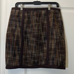 Axcess Brown Plaid Pencil Skirt